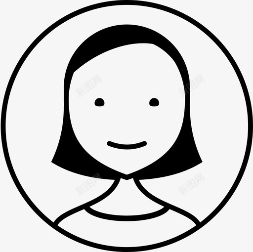 Useravatarfemale图标svg_新图网 https://ixintu.com User avatar avatars female person user