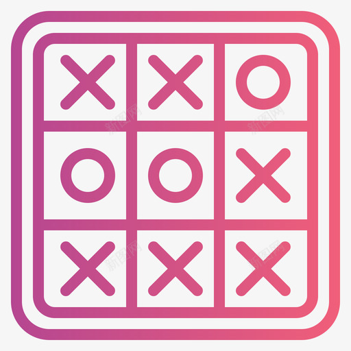 井字游戏1渐变图标svg_新图网 https://ixintu.com 井字 渐变 游戏