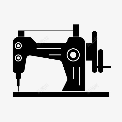 缝纫机古董老式图标svg_新图网 https://ixintu.com 古董 复古 物品 缝纫机 老式 风格