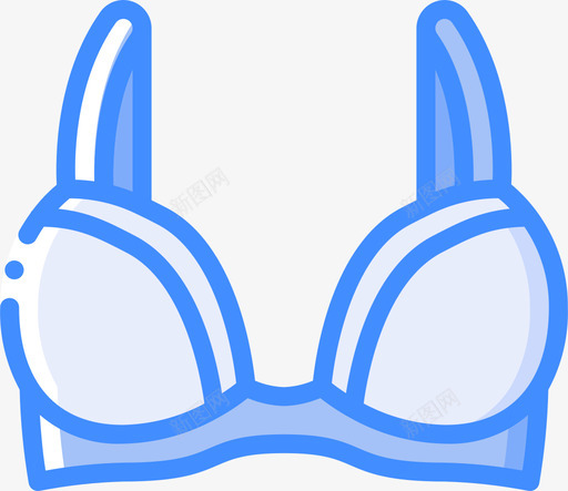 胸罩内衣1蓝色图标svg_新图网 https://ixintu.com 内衣 胸罩 蓝色