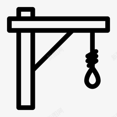 绞刑死刑惩罚图标图标