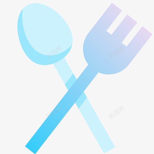 银器136号餐厅蓝色图标svg_新图网 https://ixintu.com 136号 蓝色 银器 餐厅