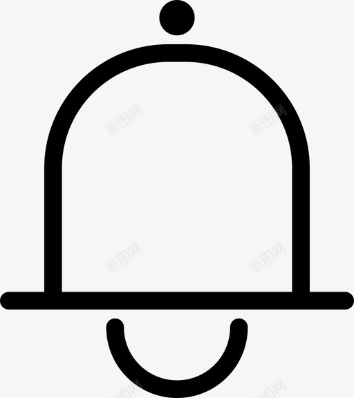 通知铃声行图标svg_新图网 https://ixintu.com 单行 图标 常用 简单 通知 铃声