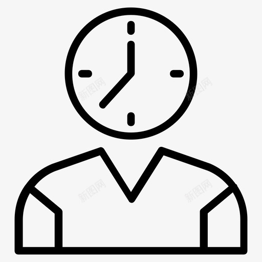 管理头像时钟图标svg_新图网 https://ixintu.com 64px 头像 字形 数字 时钟 用户 管理 营销 配置文件