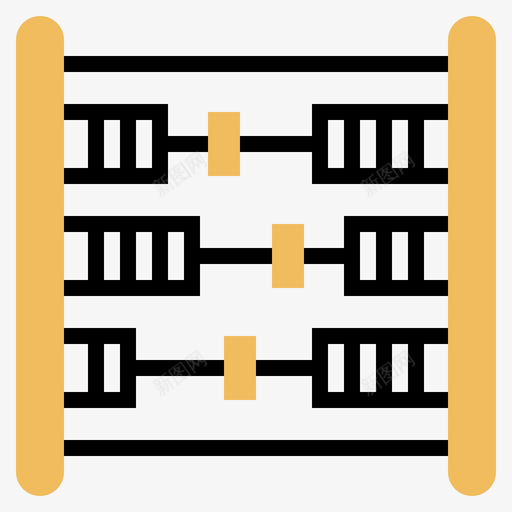 算盘税务4黄影图标svg_新图网 https://ixintu.com 税务 算盘 黄影