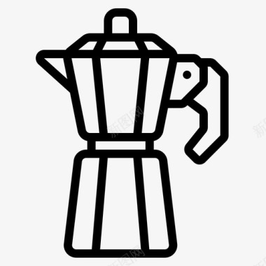 摩卡壶生意咖啡图标图标