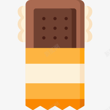 饼干甜点糖果9扁平图标图标