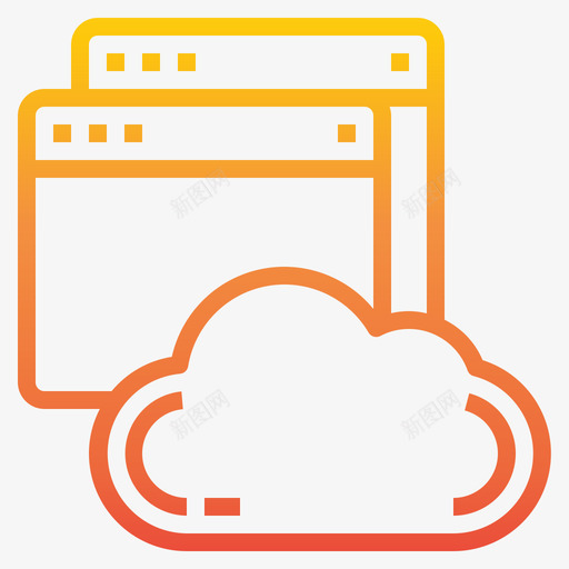 浏览器云技术41渐变图标svg_新图网 https://ixintu.com 技术 浏览器 渐变
