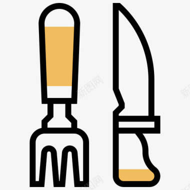 刀厨房工具37黄影图标图标