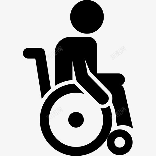 轮椅理疗24已填充图标svg_新图网 https://ixintu.com 填充 理疗 轮椅