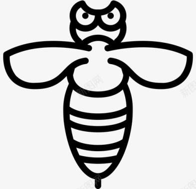 黄蜂虫虫3线状图标图标
