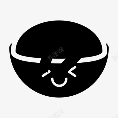 食物碗碗表情符号碗笑脸图标图标