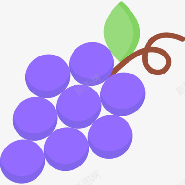 葡萄营养16平坦图标图标
