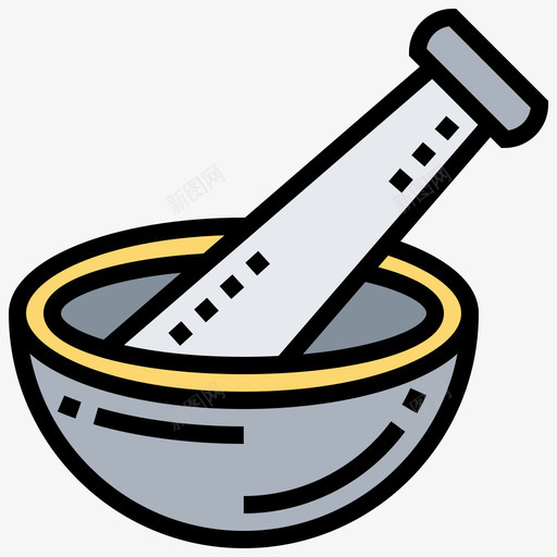 砂浆厨房工具38线性颜色图标svg_新图网 https://ixintu.com 厨房 工具 砂浆 线性 颜色