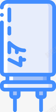 电容器电气元件蓝色图标图标