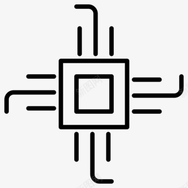 电路芯片数字技术图标图标