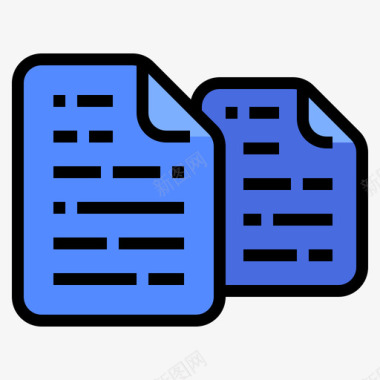 复制文件和文件夹24线性颜色图标图标