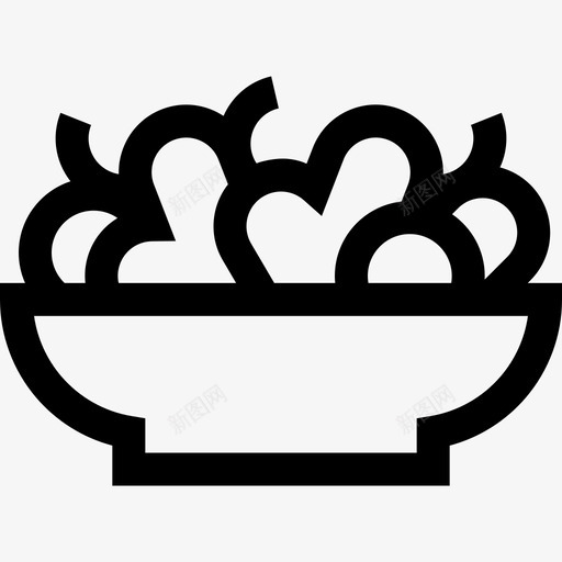 沙拉美食40直系图标svg_新图网 https://ixintu.com 沙拉 直系 美食
