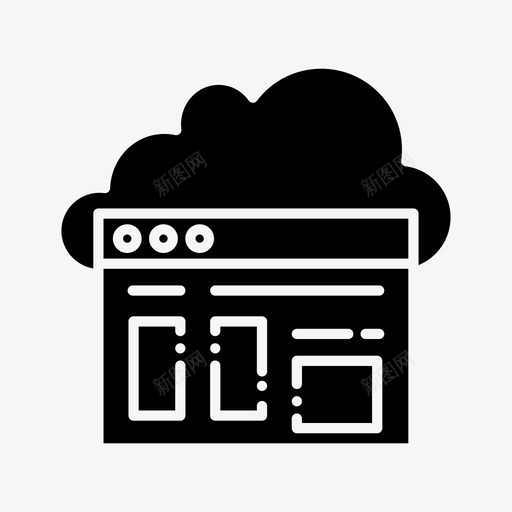 云接口数据页面图标svg_新图网 https://ixintu.com 存储 接口 数据 页面