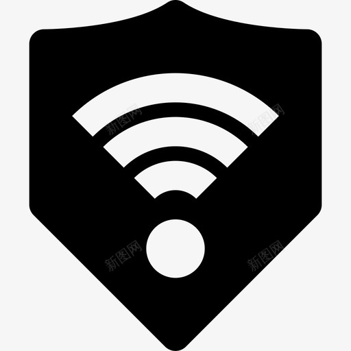 Wifi网络安全34填充图标svg_新图网 https://ixintu.com Wifi 填充 网络安全