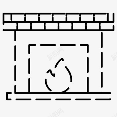 烟囱火热图标图标