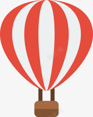 热气球航空45扁平图标图标