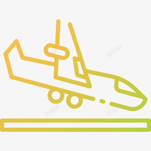 抵达航空37梯度图标svg_新图网 https://ixintu.com 抵达 梯度 航空