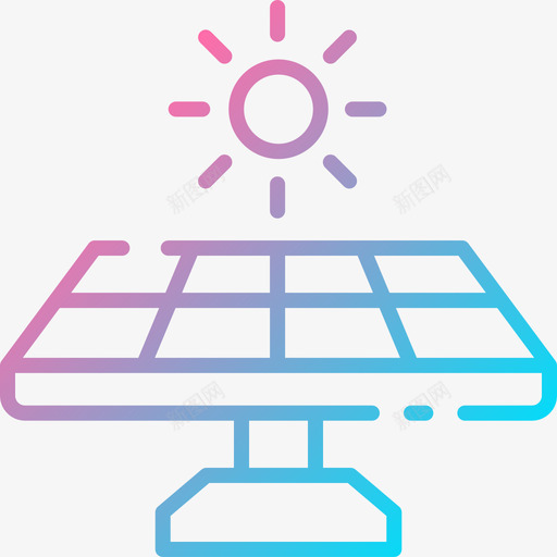 太阳能电池板技术97梯度图标svg_新图网 https://ixintu.com 太阳能 技术 梯度 电池板