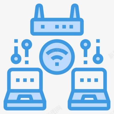 网络网络技术27蓝色图标图标