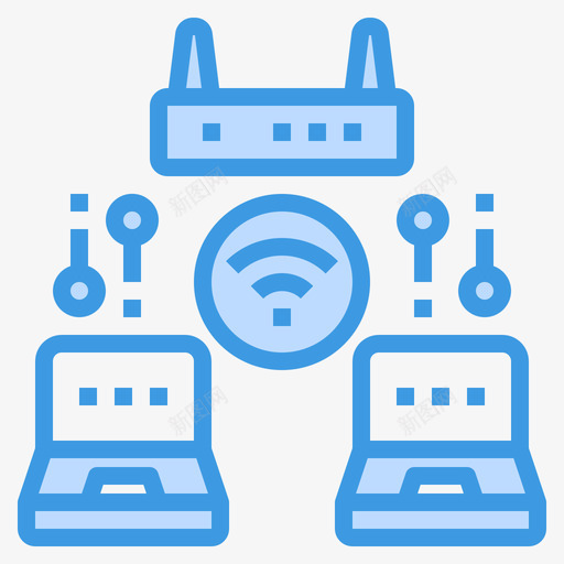 网络网络技术27蓝色图标svg_新图网 https://ixintu.com 网络 网络技术 蓝色