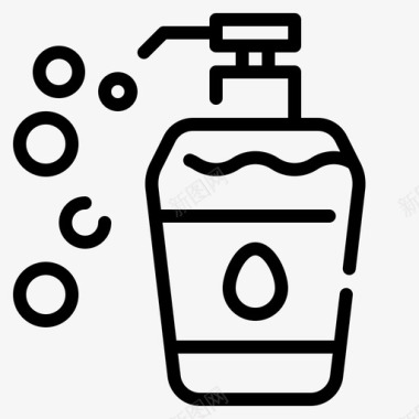 肥皂瓶美容化妆品5直线型图标图标