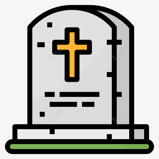 墓碑家族59线形颜色图标svg_新图网 https://ixintu.com 墓碑 家族 线形 颜色
