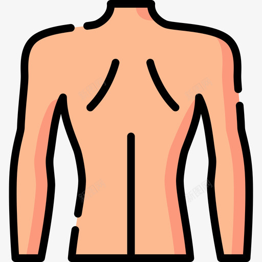 背部人体5线条颜色图标svg_新图网 https://ixintu.com 人体 线条 背部 颜色
