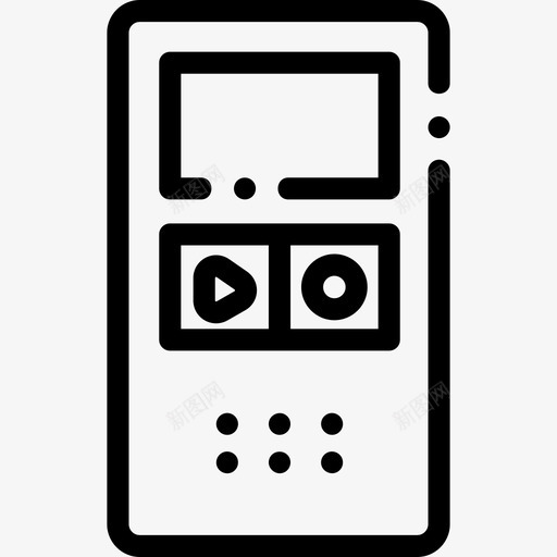 录音机新闻60线性图标svg_新图网 https://ixintu.com 录音机 新闻 线性