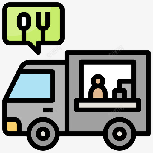 食品车食品运输88线性颜色图标svg_新图网 https://ixintu.com 线性 运输 颜色 食品