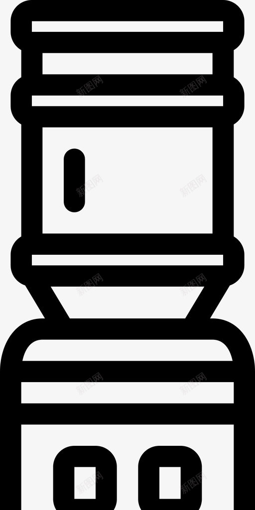 饮水机办公家具3线性图标svg_新图网 https://ixintu.com 办公 家具 线性 饮水机