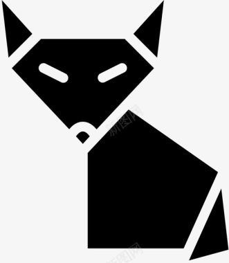 狐狸折纸1填充图标图标
