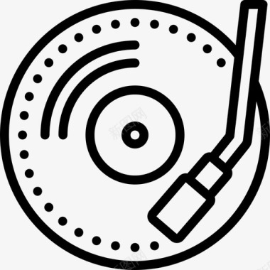 唱片音乐168线性图标图标