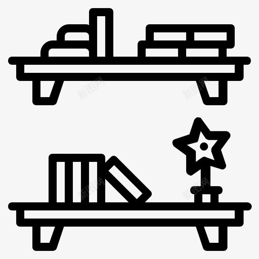 图书馆书家具图标svg_新图网 https://ixintu.com 书房 图书馆 室内 家具