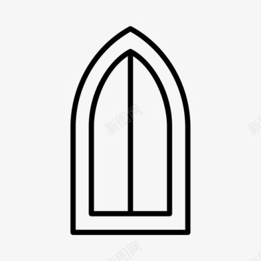 大教堂窗户小教堂教堂图标图标