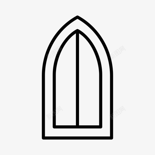 大教堂窗户小教堂教堂图标svg_新图网 https://ixintu.com 修道院 大教堂 小教 教堂 窗户