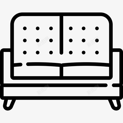 沙发家具49线性图标svg_新图网 https://ixintu.com 家具 沙发 线性