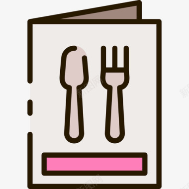 菜单餐厅134线性颜色图标图标