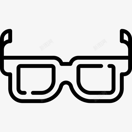 3d眼镜娱乐65线性图标svg_新图网 https://ixintu.com 3d 娱乐 眼镜 线性