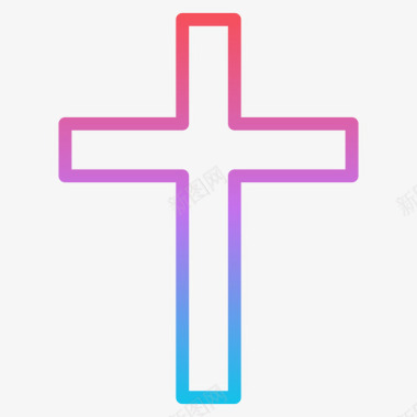 十字架圣诞268渐变色图标图标