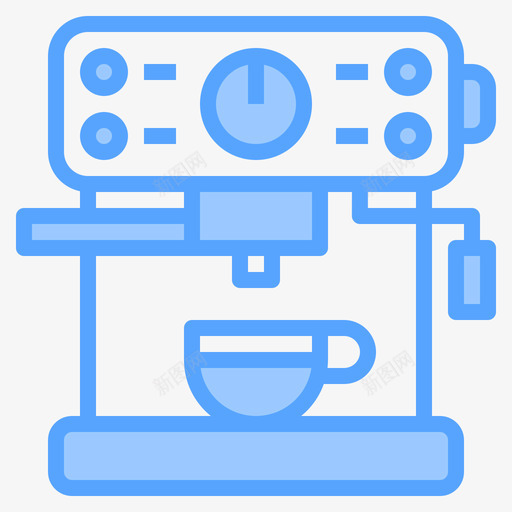 浓缩咖啡咖啡厅131蓝色图标svg_新图网 https://ixintu.com 咖啡 咖啡厅 浓缩 蓝色
