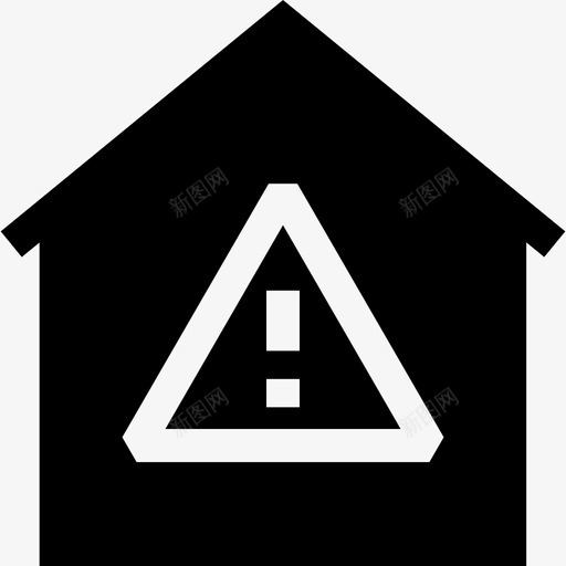 警告智能家居70已填充图标svg_新图网 https://ixintu.com 填充 智能家居 警告