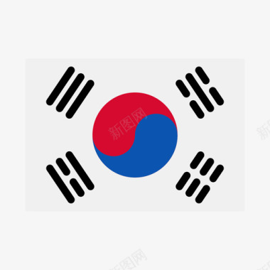 韩国旗平图标图标