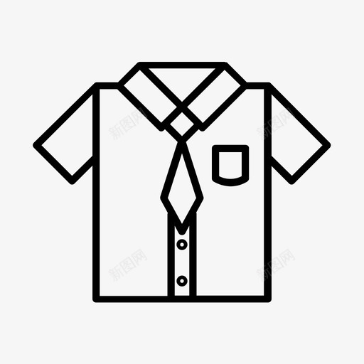 制服衣服正式图标svg_新图网 https://ixintu.com 制服 学生 教育 正式 衣服 衬衫
