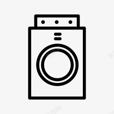 洗衣机电子75线性图标图标